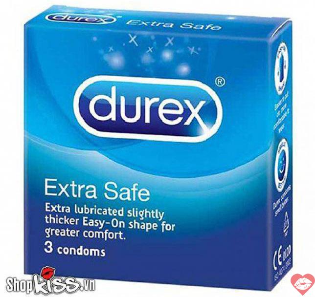  Cửa hàng bán Bao cao su Durex Extra Safe – Nhiều chất nhờn – Hộp 3 cái  hàng xách tay 