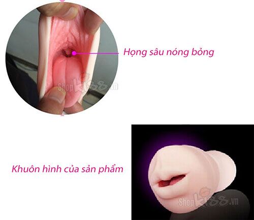 Dụng cụ thủ dâm cho nam hình miệng silicone – Oral sex