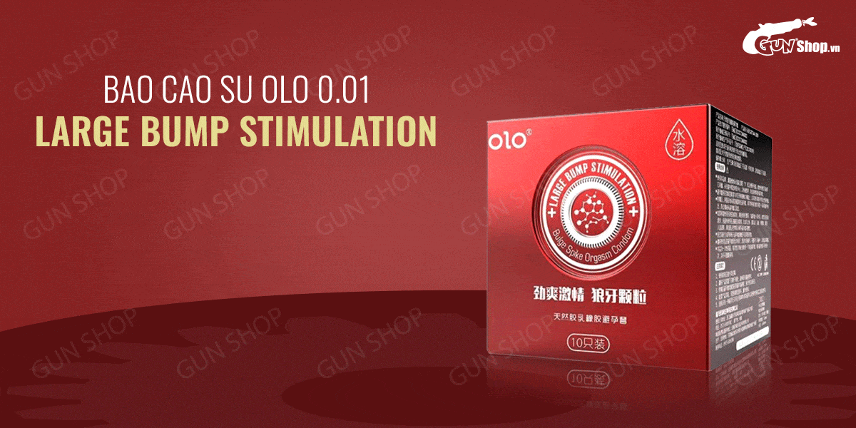 Bao cao su OLO Large Bump 0.01 siêu mỏng gel HA hương vani nóng ấm Bao cao su OLO Large Bump 0.01 siêu mỏng gel HA hương vani nóng ấm