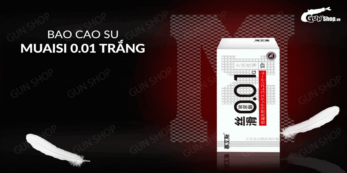 Địa chỉ bán Bao cao su Muaisi 0.01 Trắng - Siêu mỏng 0.01mm - Hộp 10 cái nhập khẩu Địa chỉ bán Bao cao su Muaisi 0.01 Trắng - Siêu mỏng 0.01mm - Hộp 10 cái nhập khẩu