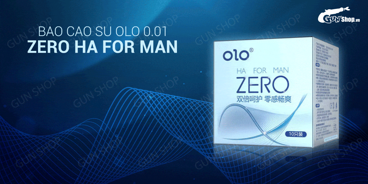 Bao cao su OLO Zero Ha 0.01 siêu mỏng gel bôi trơn hộp 10 Bao cao su OLO Zero Ha 0.01 siêu mỏng gel bôi trơn hộp 10