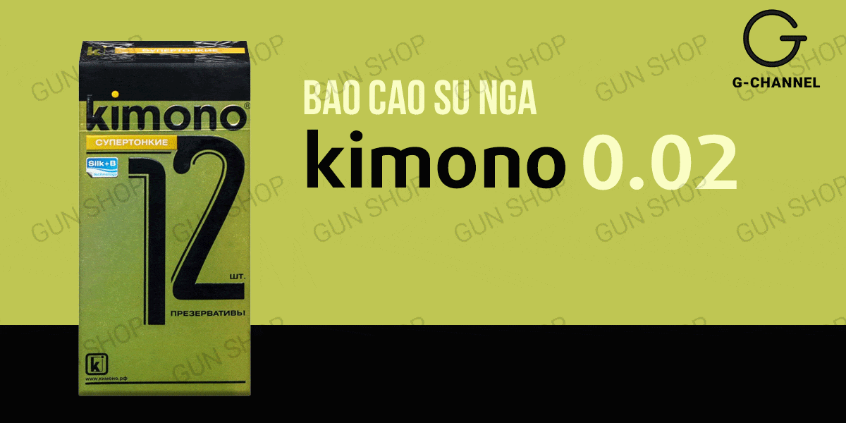 Kimono Vàng siêu mỏng 0.02mm hộp 12 cái chất lượng cao Kimono Vàng siêu mỏng 0.02mm hộp 12 cái chất lượng cao