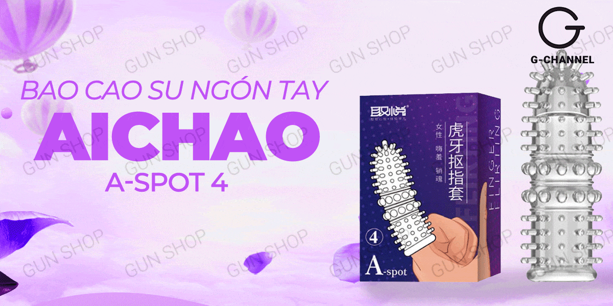 Bao Cao Su Ngón Tay Aichao A-Spot 4 Gai Nổi Lớn Kích Thích Mua Ngay
