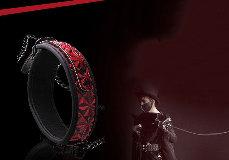 Khóa Cổ Da BDSM An Toàn Đồ Chơi Người Lớn Kích Thích
