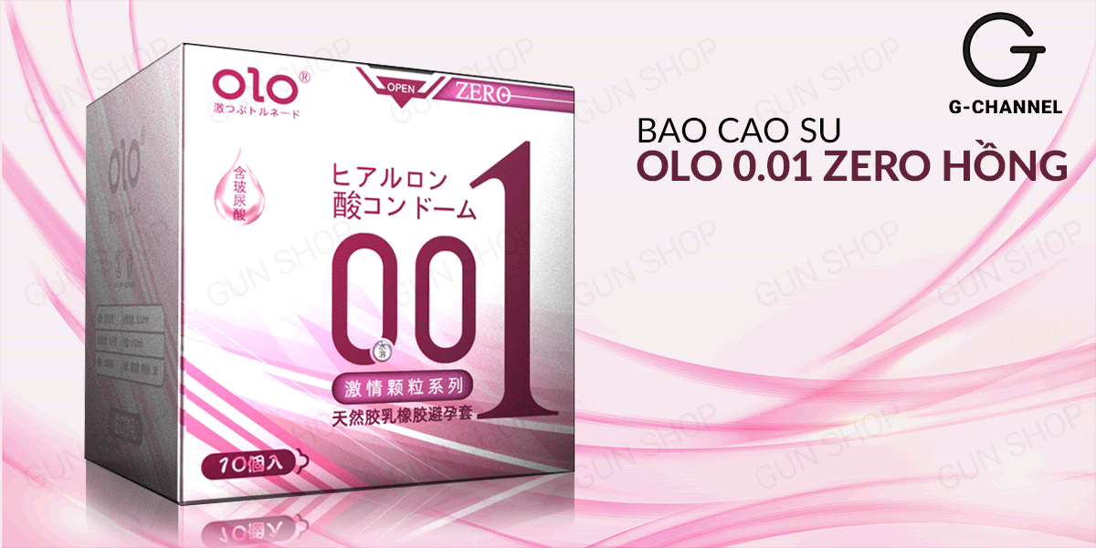 Bao Cao Su OLO 0.01 Zero Hồng Siêu Mỏng - Hộp 10 Cái Bao Cao Su OLO 0.01 Zero Hồng Siêu Mỏng - Hộp 10 Cái