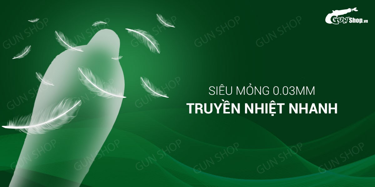 Bao cao su Muaisi 0.03 Ultrathin siêu mỏng mềm an toàn hộp 12 cái