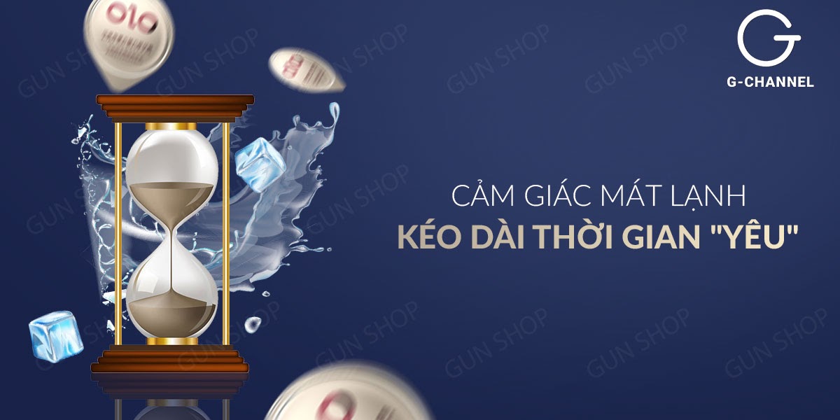 Bao cao su OLO 0.01 Xanh siêu mỏng mát lạnh kéo dài thời gian hộp 10 cái