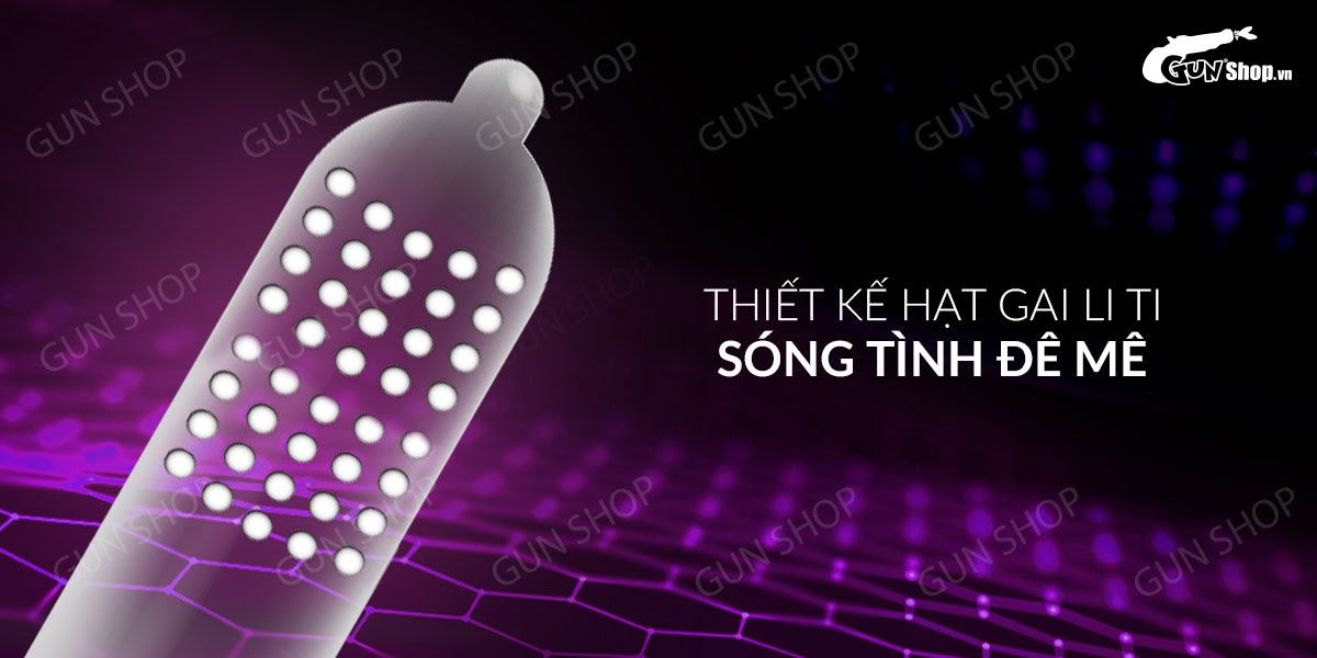 Bao cao su Muaisi 0.03 Ultrathin Vàng siêu mỏng có hạt an toàn