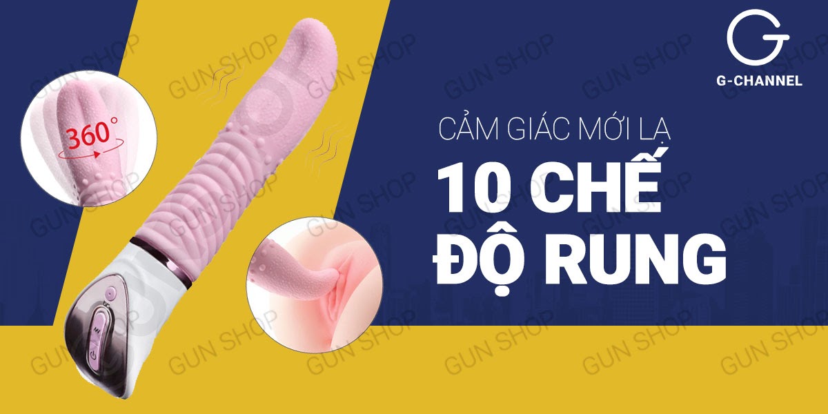 Lưỡi rung phát nhiệt 10 chế độ sạc điện mềm mại kích thích nữ