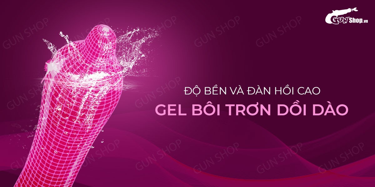 Bao cao su Muaisi Hồng gel siêu mỏng mềm mại hộp 10
