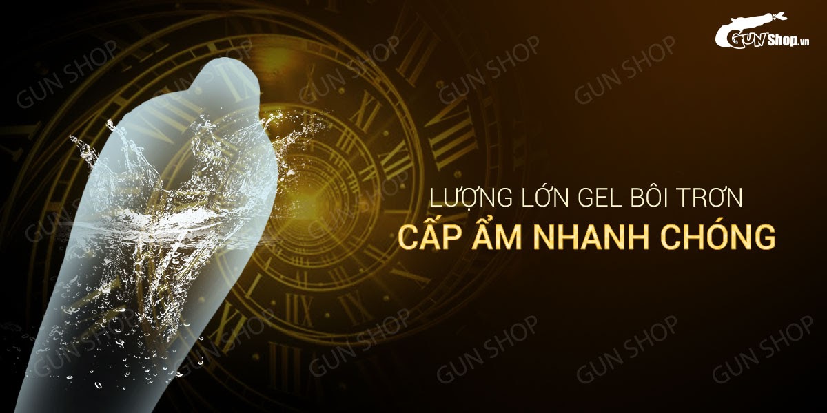 OLO 0.01 Gold Siêu Mỏng Hộp 10 Cái Kéo Dài Thời Gian An Toàn