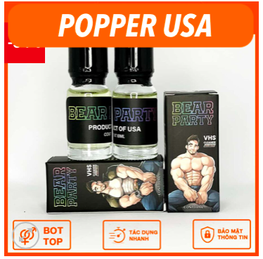 Popper Bear Party 10ml Kích Thích Mạnh Mẽ Thăng Hoa Cực Đỉnh Mỹ Popper Bear Party 10ml Kích Thích Mạnh Mẽ Thăng Hoa Cực Đỉnh Mỹ