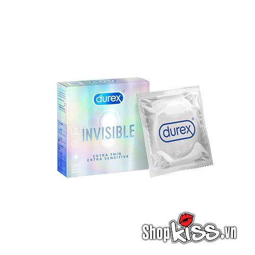 Bao cao su Durex Invisible siêu mỏng hộp 3 cái an toàn thoải mái