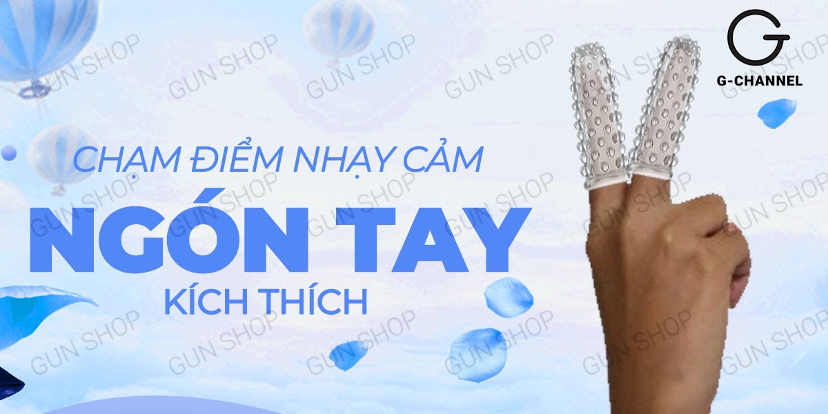 Bao cao su 2 ngón tay Aichao gai nổi lớn - Tăng khoái cảm Hộp 2