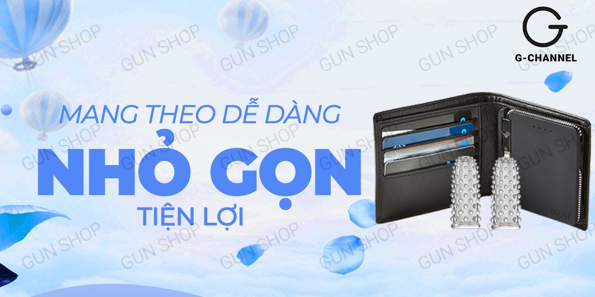 Bao cao su 2 ngón tay Aichao gai nổi lớn - Tăng khoái cảm Hộp 2