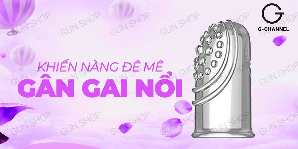 Bao cao su ngón tay Aichao gân gai nổi hộp 2 cái chuẩn chất lượng