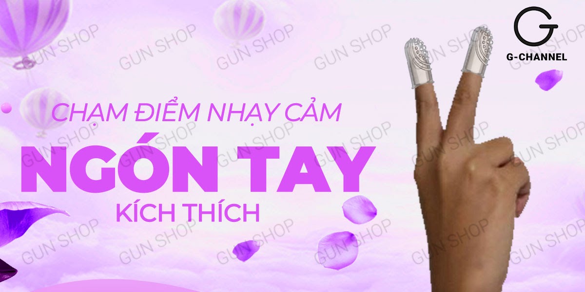 Bao cao su ngón tay Aichao gân gai nổi hộp 2 cái chuẩn chất lượng