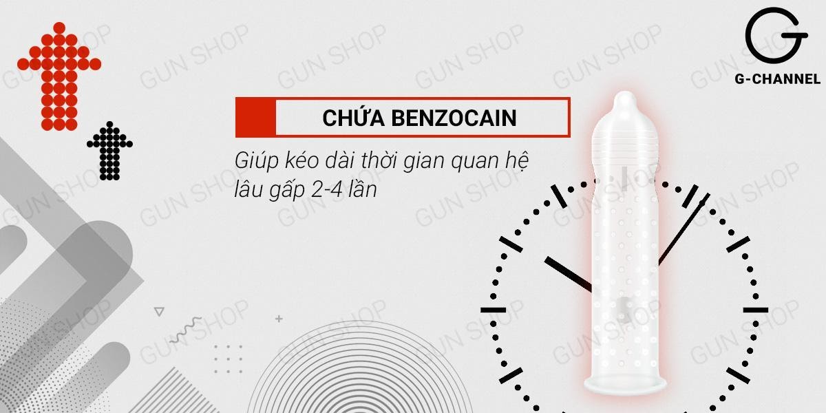 Bao cao su Azodra 4 in 1 kéo dài thời gian gân nổi hộp 12 cái