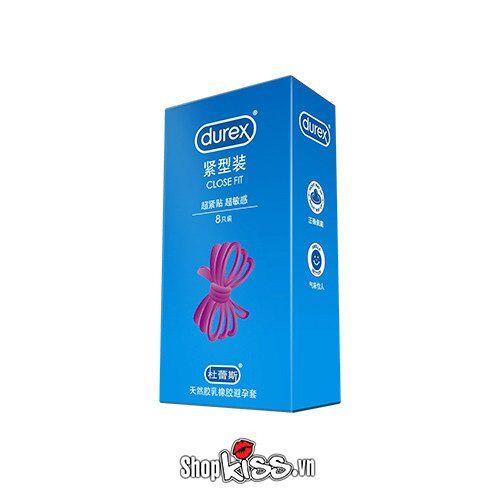 Bao cao su Durex Close Fit nhỏ ôm sát chống tuột tăng khoái cảm