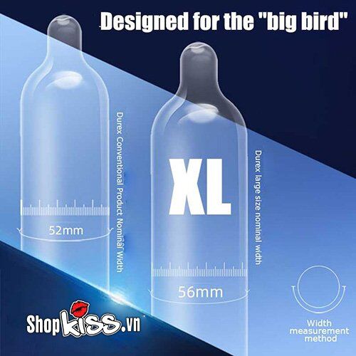 Bao cao su Durex Extra Large XL size lớn 12 bao an toàn chất lượng