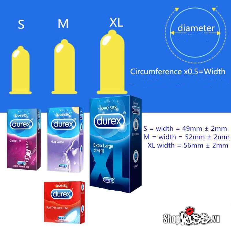 Bao cao su Durex Extra Large XL size lớn 12 bao an toàn chất lượng