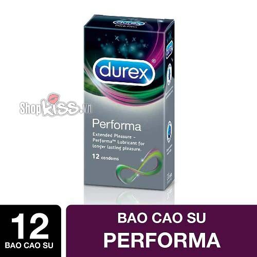 Bao cao su Durex Performa Hộp 12 cái Kéo dài thời gian Quan hệ an toàn
