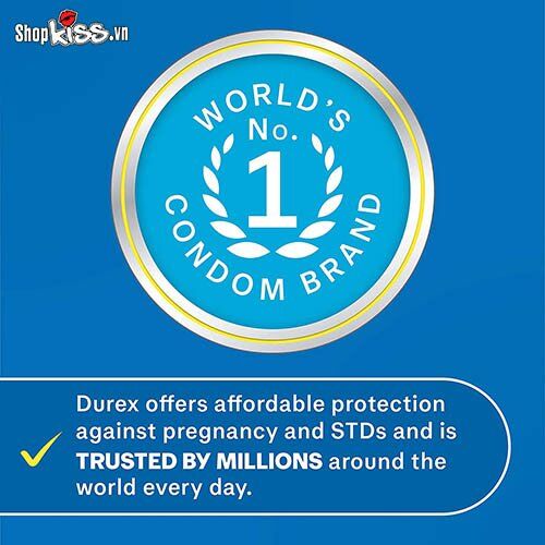 Bao cao su Durex XXL kích thước lớn siêu mỏng hộp 12 cái