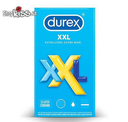 Bao cao su Durex XXL kích thước lớn siêu mỏng hộp 12 cái