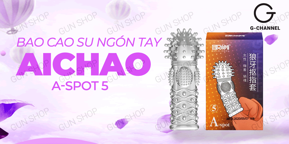 Bao Cao Su Ngón Tay Aichao A-Spot 5 Gai Nổi Lớn Kích Thích