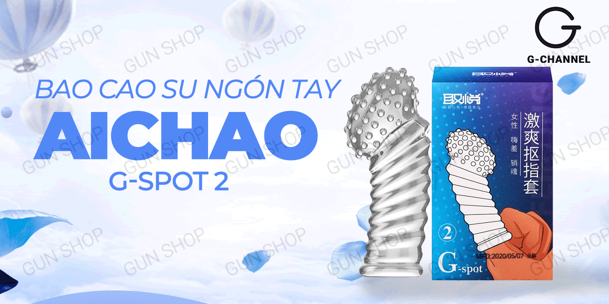 Bao Cao Su Ngón Tay Gai Nổi Lớn Aichao G-Spot 2 Kích Thích Mạnh Bao Cao Su Ngón Tay Gai Nổi Lớn Aichao G-Spot 2 Kích Thích Mạnh