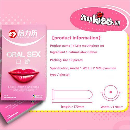 Bao cao su oral sex an toàn chất liệu cao cấp kích thích mạnh