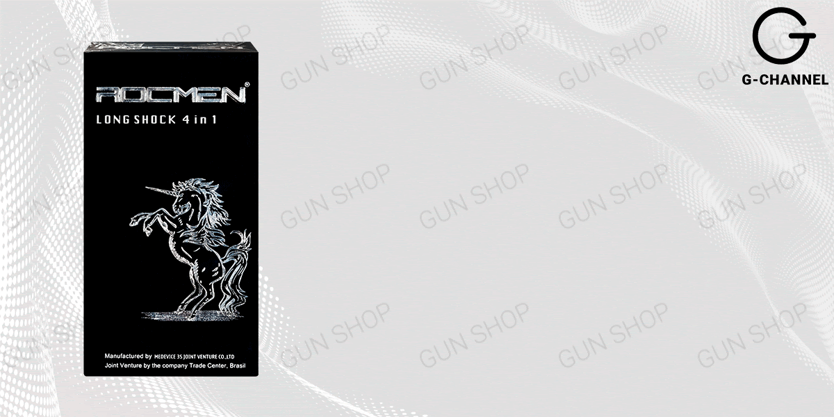 Bao cao su Rocmen Long Shock kéo dài thời gian an toàn tăng khoái cảm hộp 12 Bao cao su Rocmen Long Shock kéo dài thời gian an toàn tăng khoái cảm hộp 12