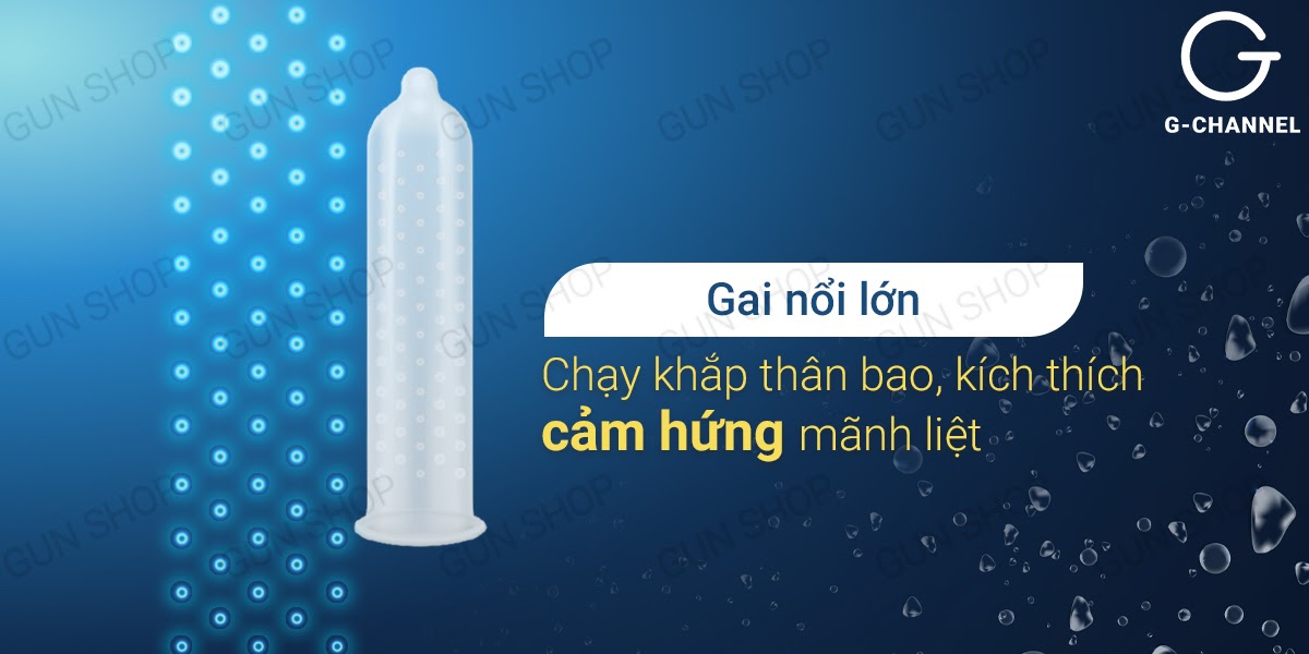 Bao cao su Rocmen Sea Horse gai lớn kéo dài thời gian 10 cái