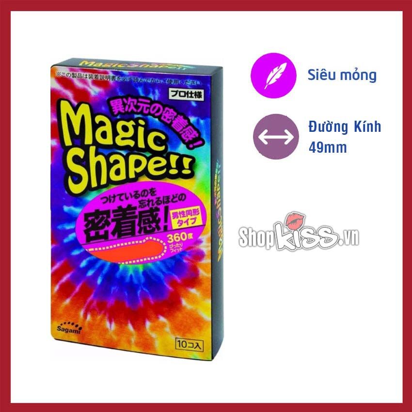 Bao cao su Sagami 3D siêu mỏng gân gai cảm giác thật