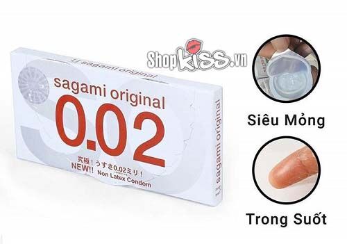 Bao cao su Sagami 0.02 siêu mỏng an toàn tuyệt đối thoải mái