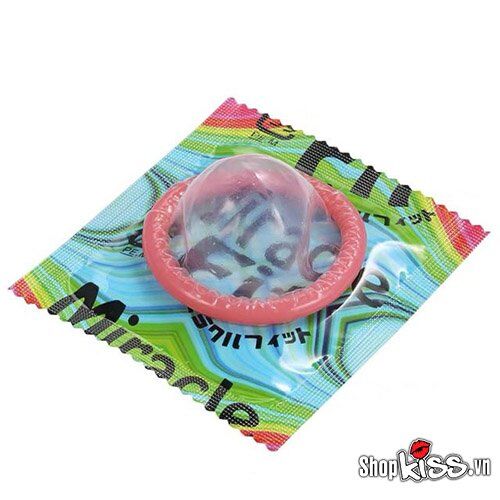 Bao cao su Sagami Miracle Fit size nhỏ Hộp 10 cái An toàn Êm ái
