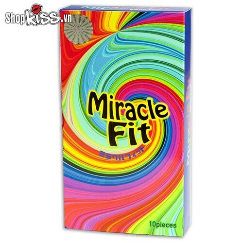 Bao cao su Sagami Miracle Fit size nhỏ Hộp 10 cái An toàn Êm ái