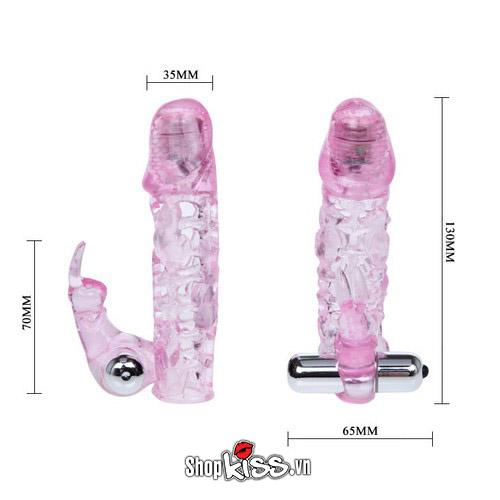 Bao đôn lưới tai thỏ rung kép tăng khoái cảm hút khách