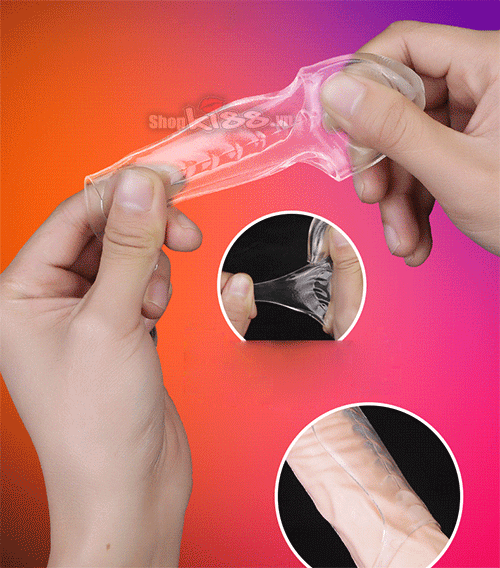 Bao đôn to dài dương vật trong suốt Leten quai đeo silicon an toàn tăng kích thước