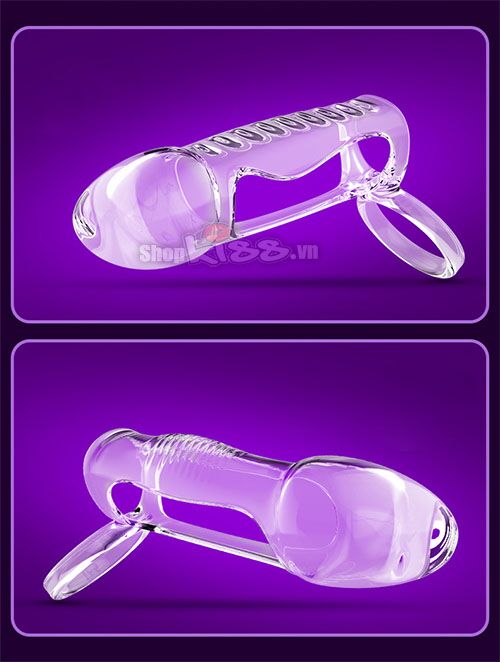 Bao đôn to dài dương vật trong suốt Leten quai đeo silicon an toàn tăng kích thước