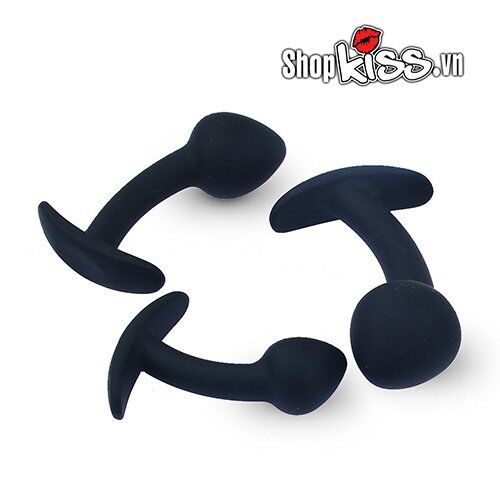 Bộ 3 phích cắm hậu môn silicone mềm an toàn kích thích mạnh