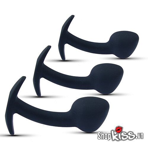 Bộ 3 phích cắm hậu môn silicone mềm an toàn kích thích mạnh