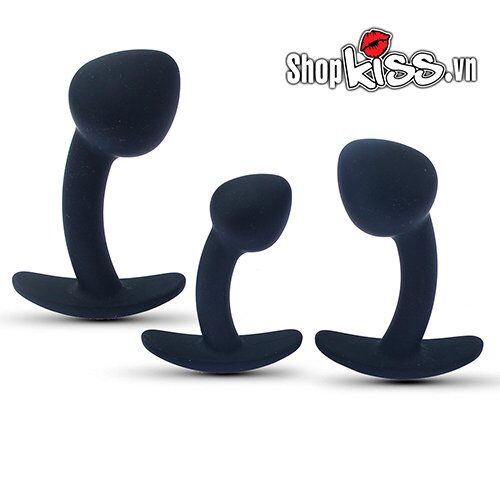 Bộ 3 phích cắm hậu môn silicone mềm an toàn kích thích mạnh