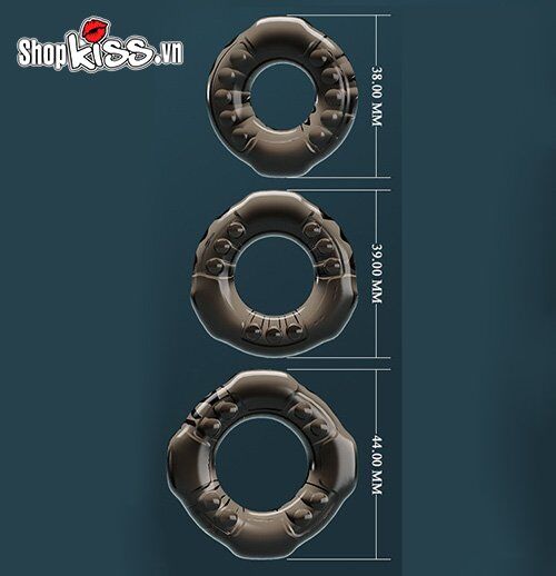 Bộ 3 vòng đeo Baile Cock Rings Yvonne tăng khoái cảm, bền bĩ