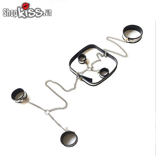 Bộ còng tay chân cổ đai lưng bạo dâm chất lượng giá tốt