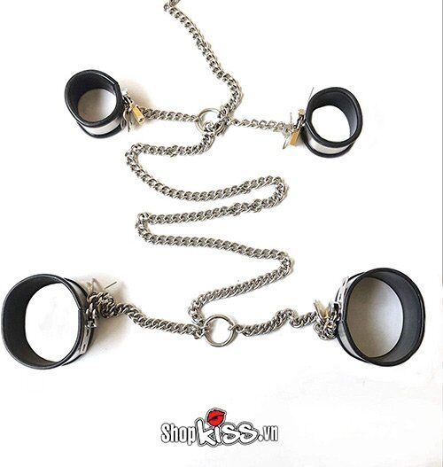 Bộ còng tay chân cổ đai lưng bạo dâm chất lượng giá tốt