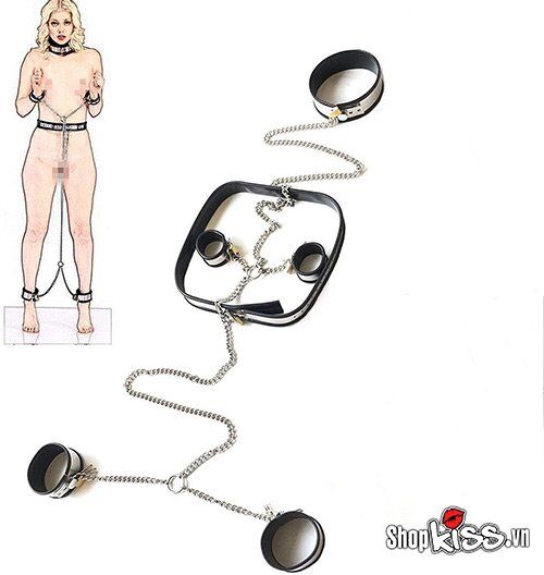 Bộ còng tay chân cổ đai lưng bạo dâm chất lượng giá tốt