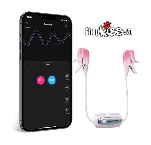  Mua Bộ kẹp núm vú có rung điều khiển từ xa bằng app Lovense Gemini mới nhất