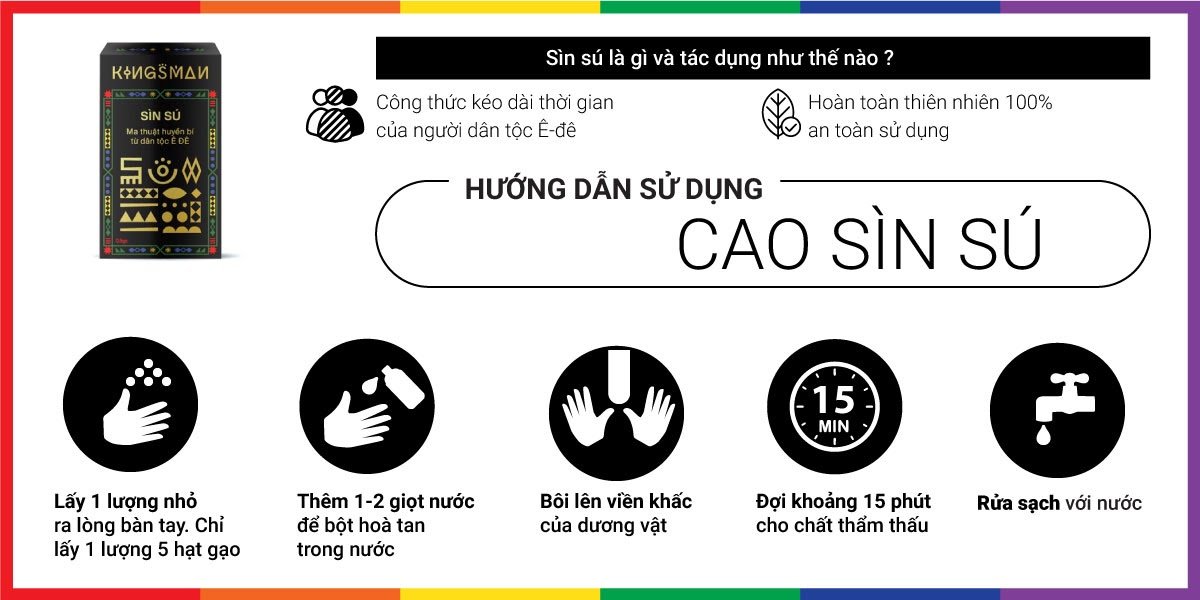 Bột sìn sú Kingsman 0.5gr tăng cường sinh lý kéo dài quan hệ