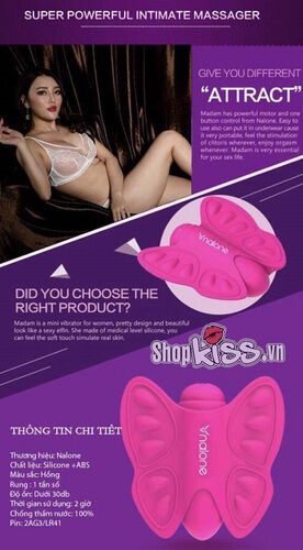 Bướm rung Nalone Madam tăng khoái cảm kích thích điểm G mạnh mẽ